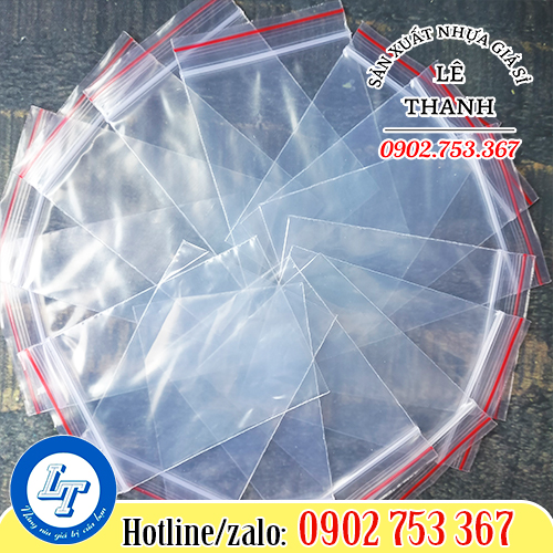 Túi zip chỉ đỏ size nhỏ Túi zip chỉ đỏ size nhỏ