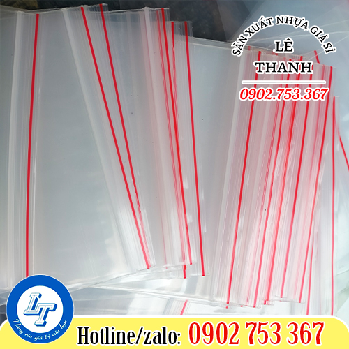 Túi zip chỉ đỏ size to Túi zip chỉ đỏ size to