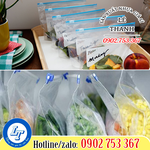 Túi zip có khóa kéo dùng để được thực phẩm Túi zip có khóa kéo dùng để được thực phẩm