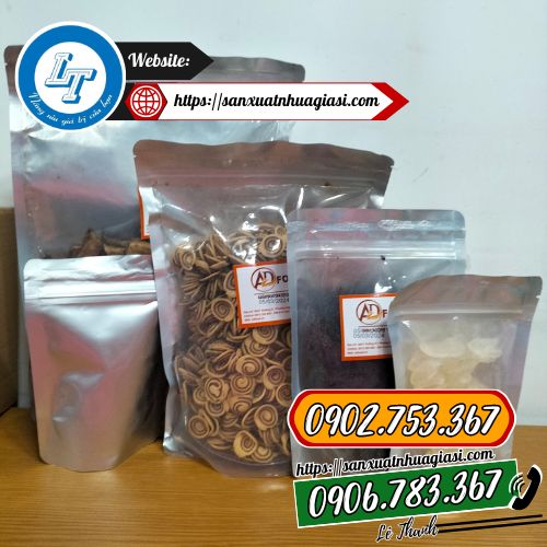 Túi zip ghép mặt bạc chuyên dùng để đóng thực phẩm Túi zip ghép mặt bạc chuyên dùng để đóng thực phẩm