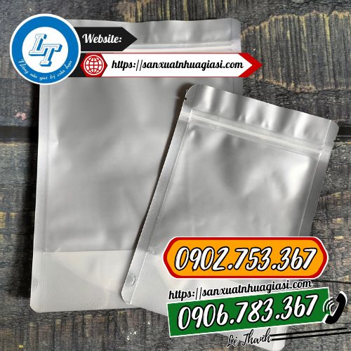 Túi zip ghép 1 mặt bạc Túi zip ghép 1 mặt bạc