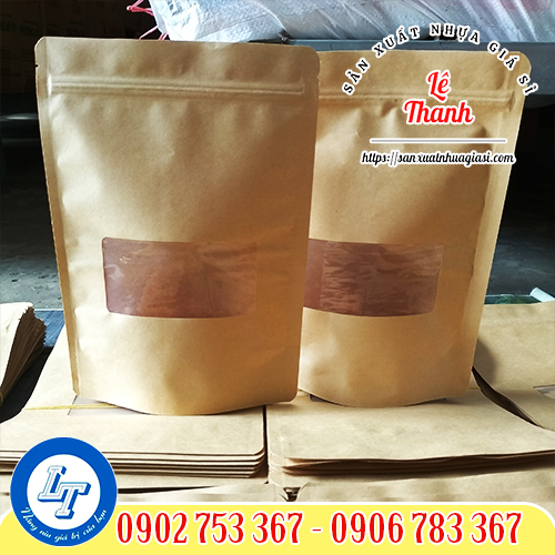 Túi zip giấy đứng được Túi zip giấy đứng được