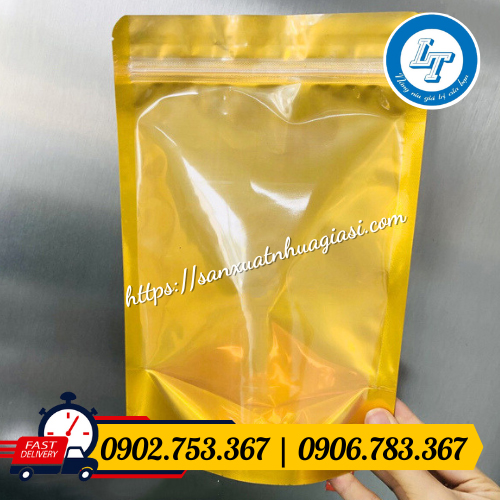 Túi zip màu 1 mặt trong Túi zip màu 1 mặt trong