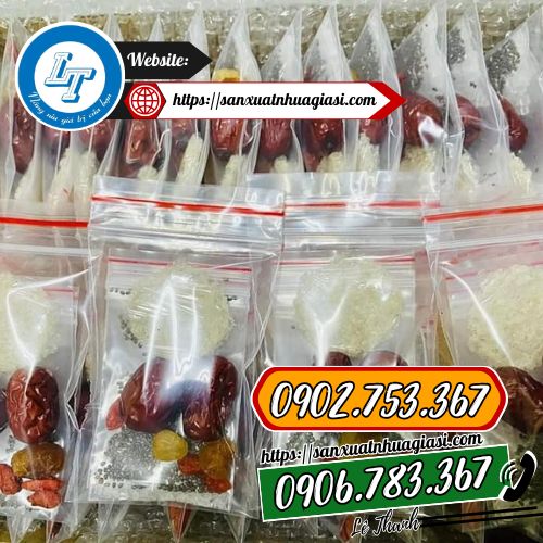 Đựng thực phẩm, đồ khô bằng túi zip Đựng thực phẩm, đồ khô bằng túi zip