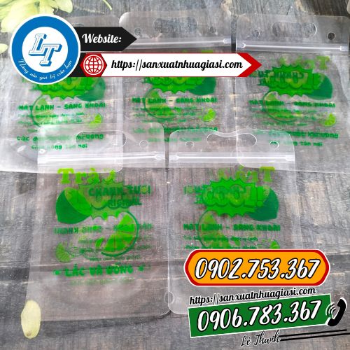 Túi zip trà chanh size 22cm Túi zip trà chanh size 22cm