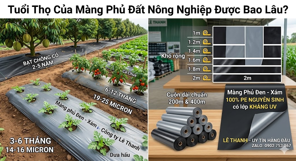 Tuổi thọ của màng phủ nông nghiệp Tuổi thọ của màng phủ nông nghiệp