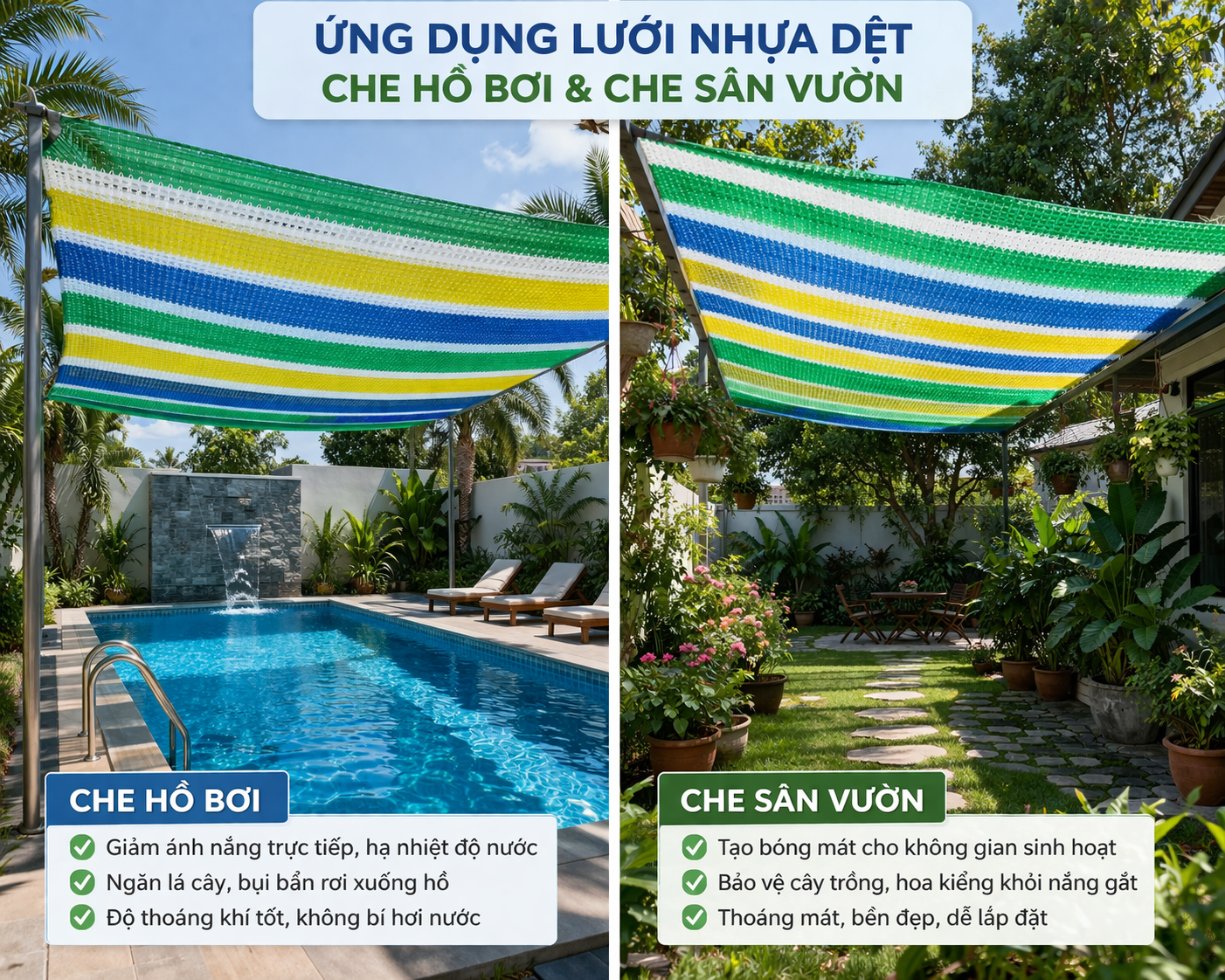 Ứng dụng của lưới che nắng dệt kim màu Ứng dụng của lưới che nắng dệt kim màu