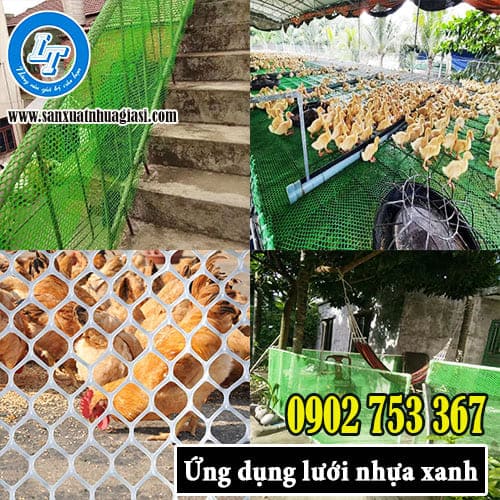 Ứng dụng của lưới nhựa màu xanh