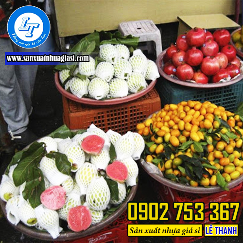 Xốp lưới được sử dụng tại các tiệm trái cây