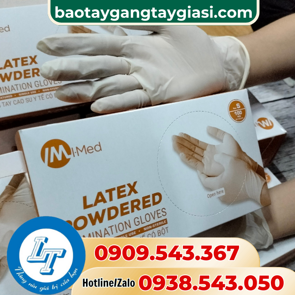 Găng tay y tế có bột co giãn tốt Găng tay y tế có bột co giãn tốt