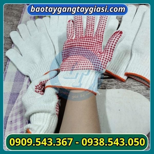 găng tay len phủ hạt nhựa bền đẹp găng tay len phủ hạt nhựa
