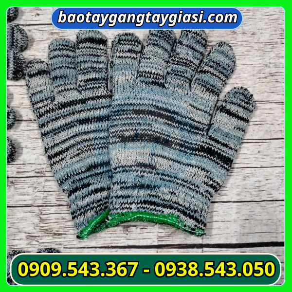 Găng tay len muối tiêu 90g/ đôi siêu bền Găng tay len muối tiêu 90g