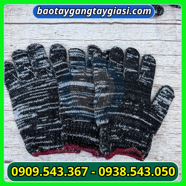 Găng tay len muối tiêu 90g dày đẹp Sỉ Găng tay len muối tiêu 90g