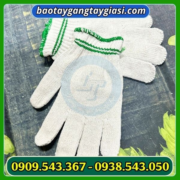 Găng tay len kem 2 viền Găng tay len hái sầu riêng an toàn và tiện lợi