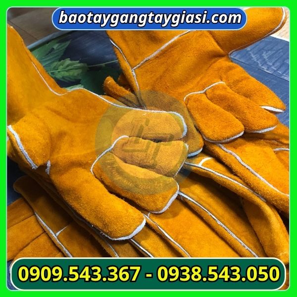 Găng tay da hàn 2 lớp dày đẹp Găng tay da hàn 2 lớp