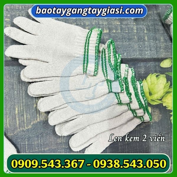 Găng tay len kem 2 viền Găng tay len kem 2 viền