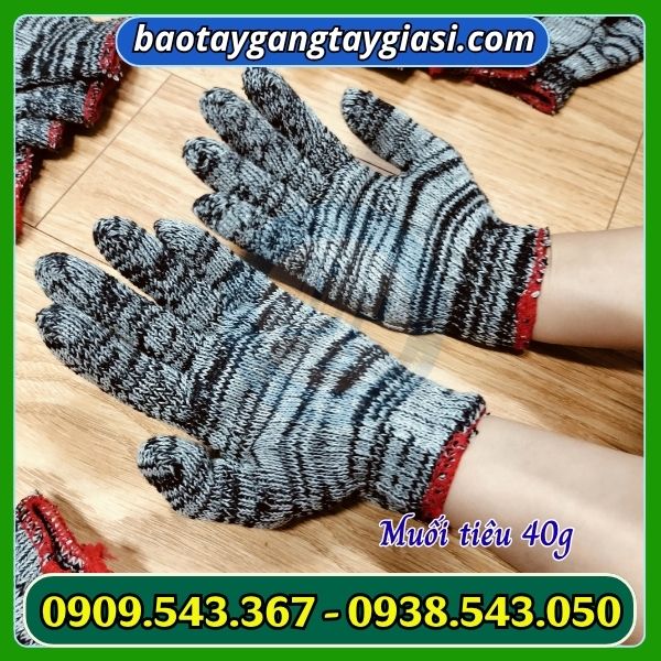 Găng tay len muối tiêu Găng tay len muối tiêu