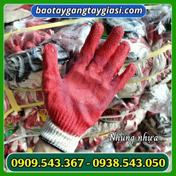 Găng tay len nhúng nhựa Găng tay len