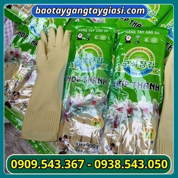 Găng tay cao su HợpThành size M Găng tay cao su HợpThành nhiều size