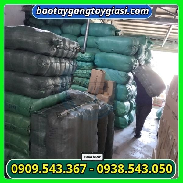 Găng tay thun giao hàng nhanh Găng tay thun mỏng màu tím