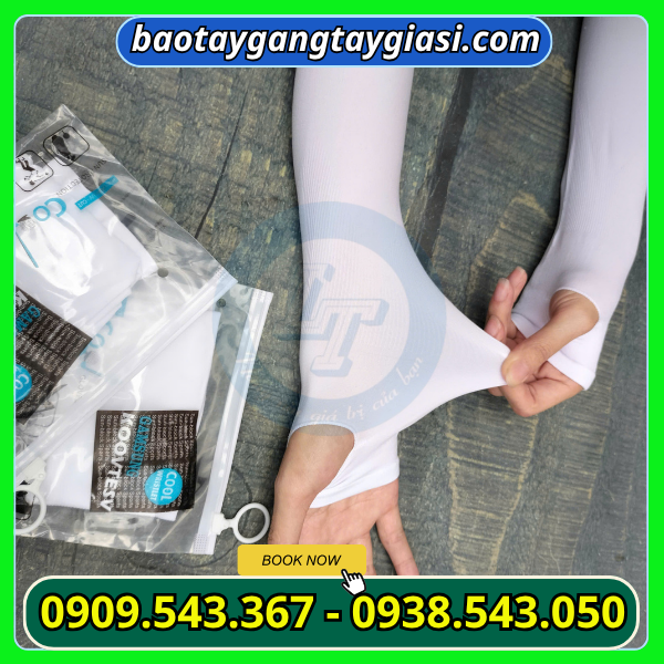 Ống tay chống nắng co giãn tốt Ống tay chống nắng xỏ ngón