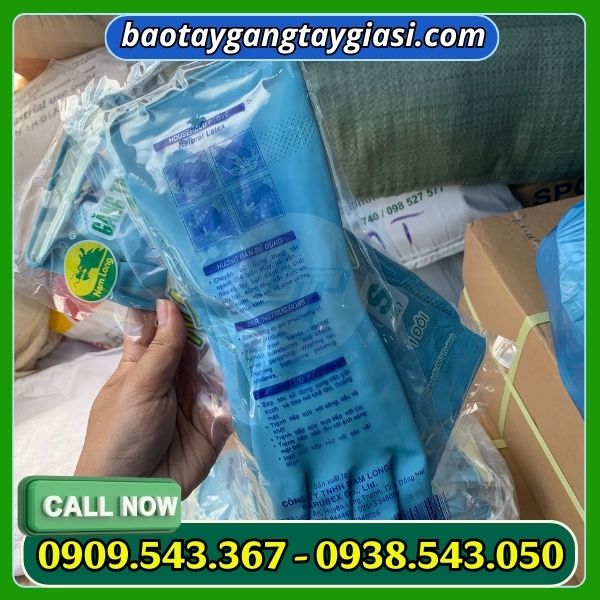 Găng tay cao su nam long màu xanh dương Găng tay cao su nam long màu xanh dương