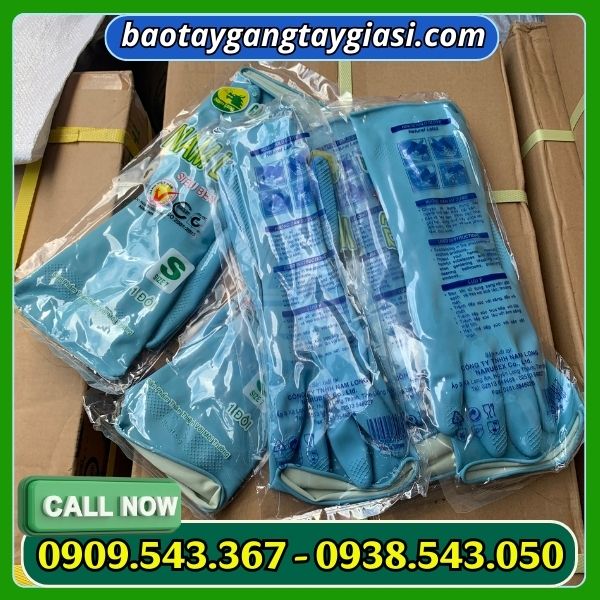 Găng tay cao su nam long màu xanh dương Găng tay cao su nam long màu xanh dương