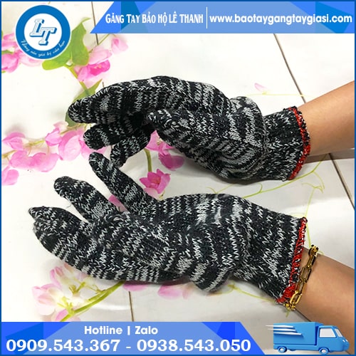 Găng tay len muối tiêu co giãn linh hoạt Găng tay len muối tiêu co giãn linh hoạt