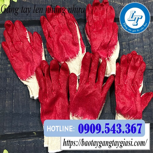 Găng tay len nhúng nhựa Găng tay len nhúng nhựa