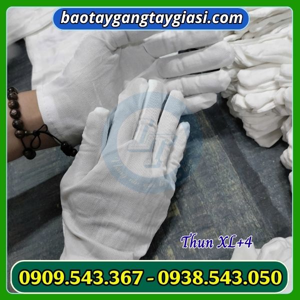 Găng tay thun trắng