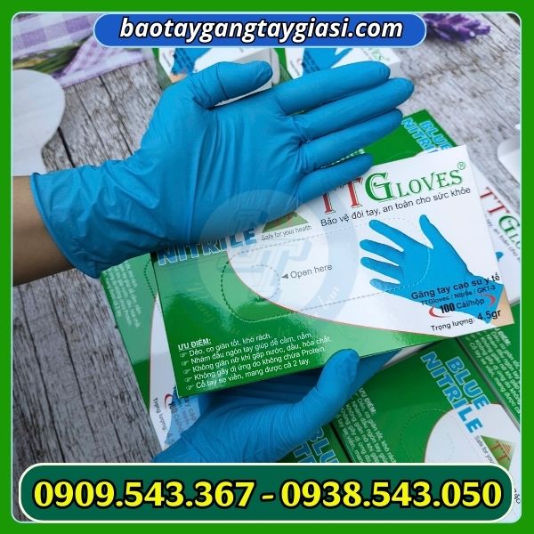 Găng tay y tế tt glove không bột Găng tay y tế tt glove không bột