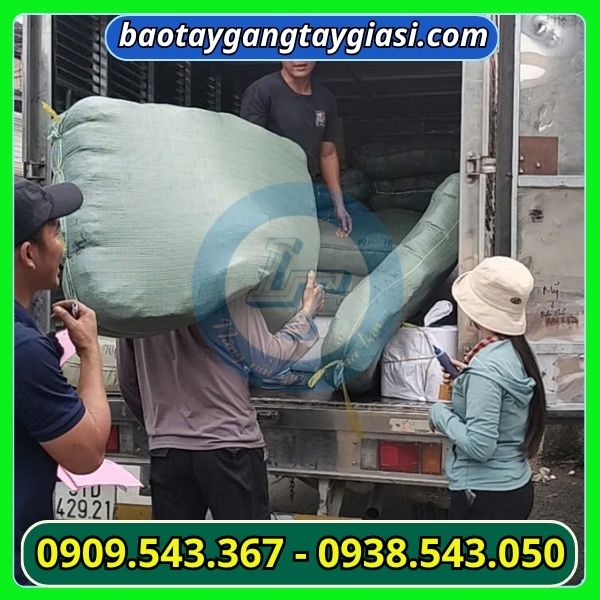 Găng tay len muối tiêu 50g giao nhanh Găng tay len muối tiêu 50g