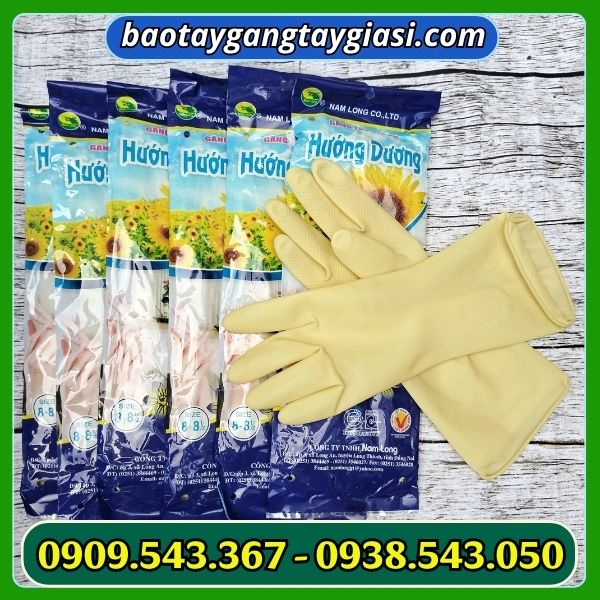 Găng tay cao su gia dụng hướng dương Găng tay cao su gia dụng