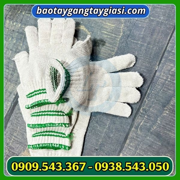 Găng tay len kem 1 viền 90g Găng tay len kem 1 viền