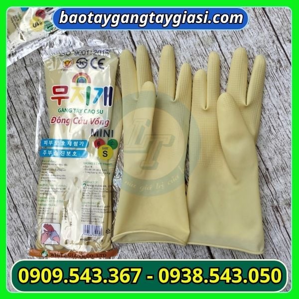 Găng tay cao su Đông Cầu Vồng size S Găng tay cao su Đông Cầu Vồng