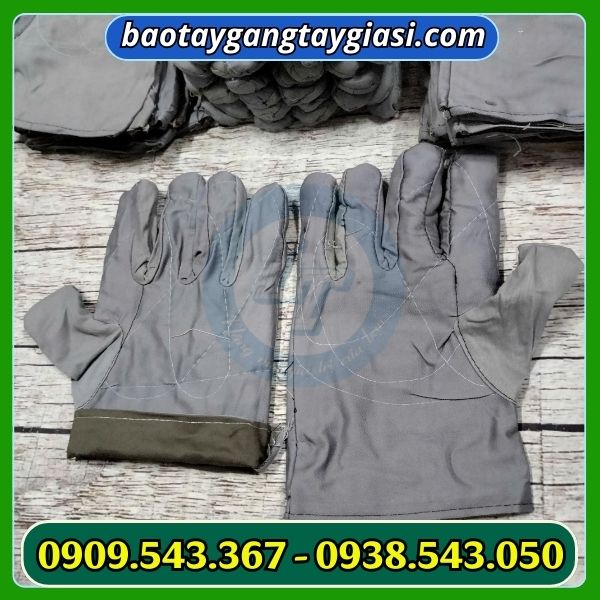 Găng tay kaki 2 lớp siêu bền Găng tay kaki 2 lớp