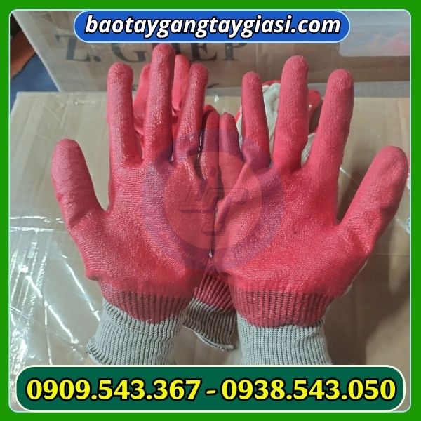 Găng tay nhúng nhựa đỏ
