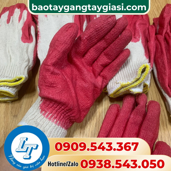 Găng tay len nhúng nhựa 60g Găng tay len nhúng nhựa