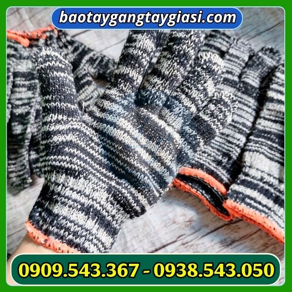 Găng tay len muối tiêu 70g giá xưởng rẻ Găng tay len muối tiêu 70g bó 10 đôi