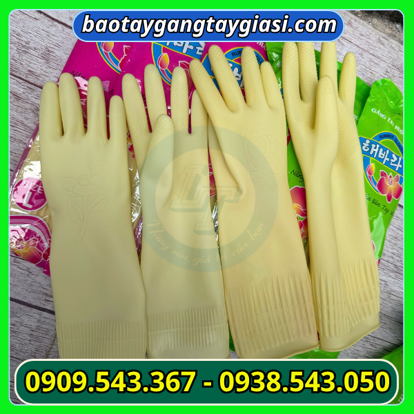 Găng tay cao su hướng dương Găng tay cao su hướng dương