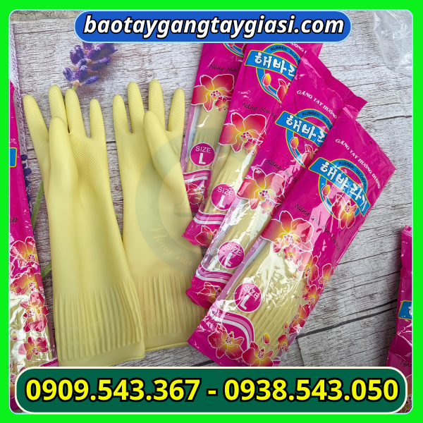 Găng tay cao su hướng dương giá rẻ Găng tay cao su hướng dương