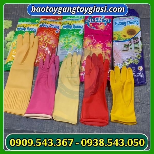 Găng tay cao su hướng dương nhiều size Găng tay cao su hướng dương nhiều size