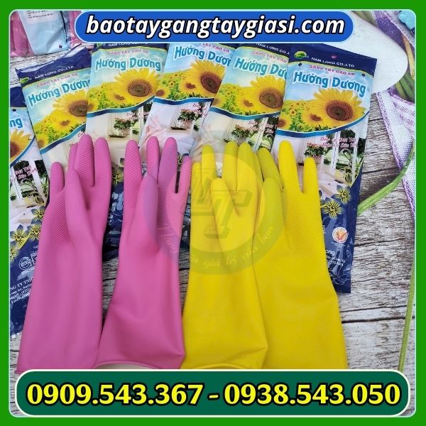 Găng tay cao su hướng dương nhiều size Găng tay cao su hướng dương nhiều size