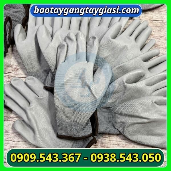 Găng tay phủ Pu giá sỉ tại lê thanh Găng tay phủ Pu giá sỉ