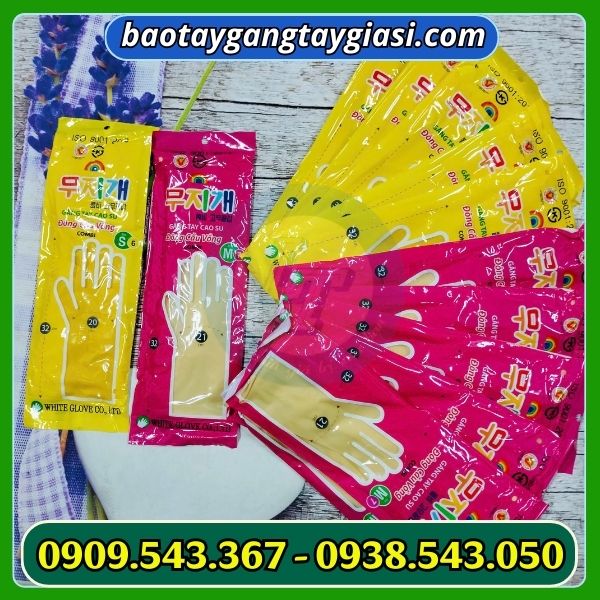 Găng tay cao su Đông Cầu Vồng combi Găng tay cao su Đông Cầu Vồng
