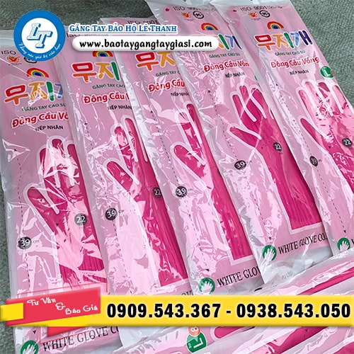 Găng tay cao su Đông Cầu Vồng nếp nhăn Găng tay cao su Đông Cầu Vồng nếp nhăn