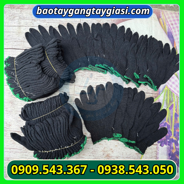 Găng tay len xám đen 50g giá tốt Găng tay len xám đen 50g
