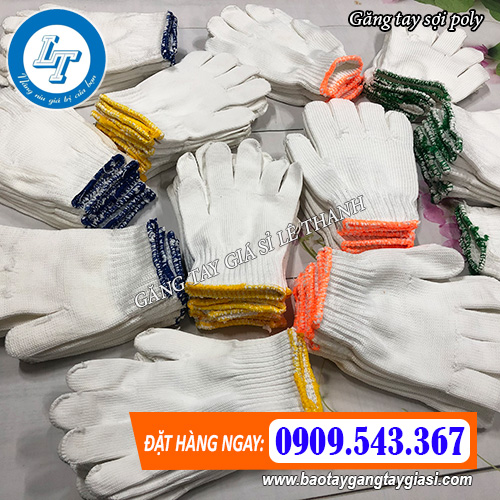 bán sỉ găng tay sợi poly các loại giá rẻ, uy tín