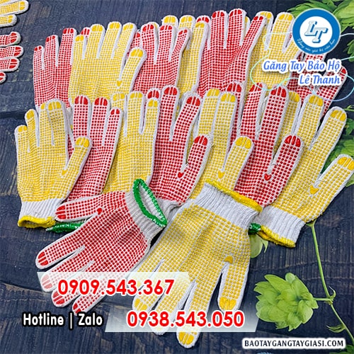 Bao tay bảo hộ phủ hạt nhựa giá rẻ Bao tay bảo hộ phủ hạt nhựa giá rẻ