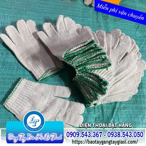 Bao tay bảo hộ sợi len kem trắng Bao tay bảo hộ sợi len kem trắng